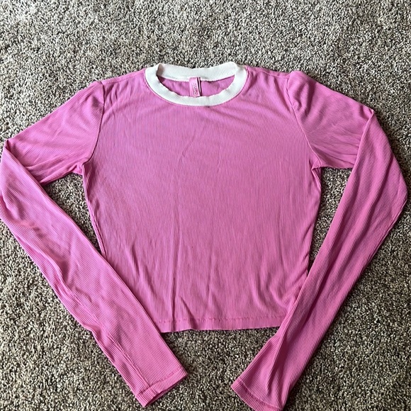 EUC SKIMS ULTRA SOFT LONG SLEEVE CROP TOP, size small - Picture 3 of 4